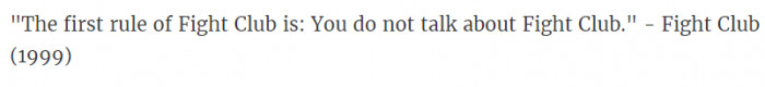 23. From the movie Fight Club in 1999