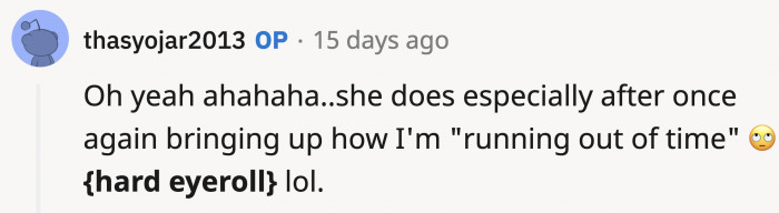 Since everyone loves to tell women they are running out of time, maybe we should use that as an official unit of measurement to tell time
