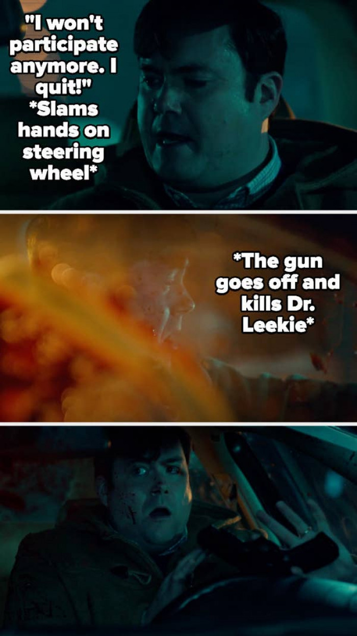 10. Orphan Black: When the gun went off and Donnie accidentally killed Dr. Leekie: