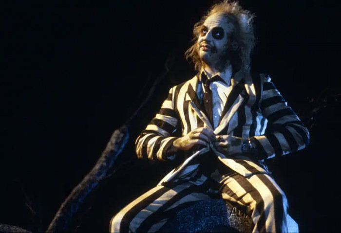 5. Michael Keaton acting as Betelgeuse in Beetlejuice