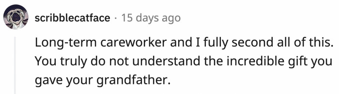 We hope OP knows how amazing she is.