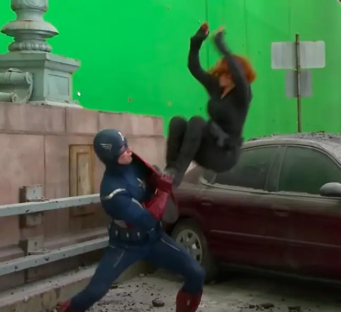 Her MCU stunt double from her first appearance in Iron Man 2 was Heidi Moneymaker.