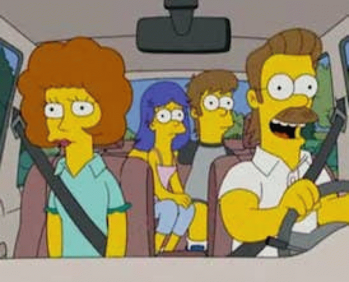 3. Ned and Homer first met as teenagers and then again as adults.