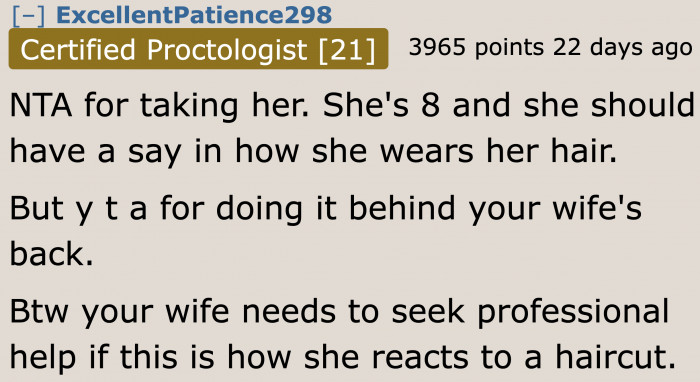 A Redditor thinks that he should've told his wife. But we all know what will happen if he did.