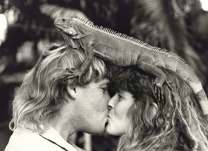 34. Here are Steve and Terri Irwin in 1992