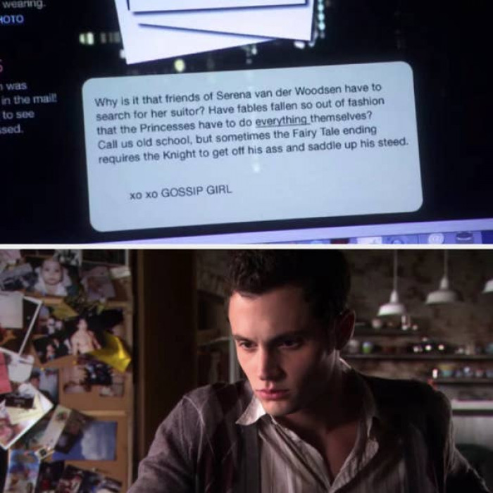 10. Dan provides Gossip Girl suggestions and is always surprised by fresh posts, despite the fact that he was Gossip Girl the entire time.