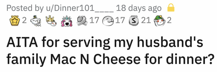 The exhausted first-time mom said fine and went to the kitchen to make some mac and cheese.