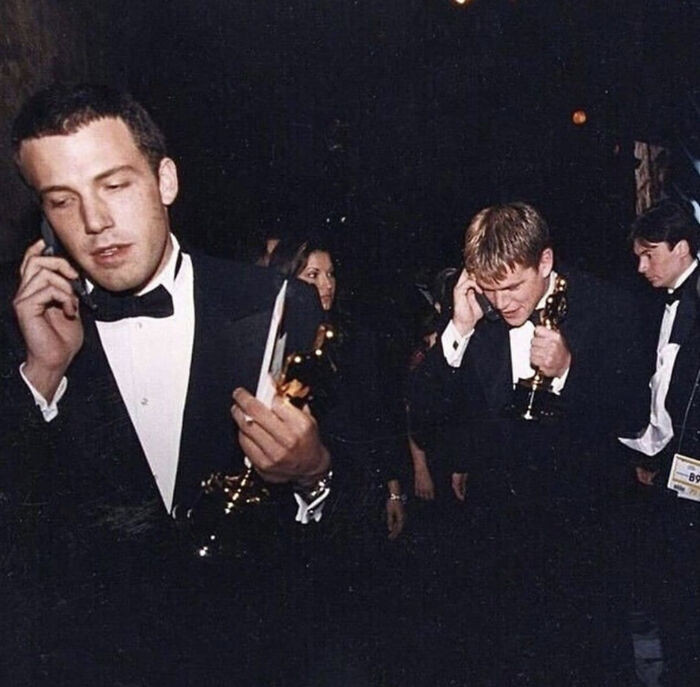 21. Ben Affleck and Matt Damon calling their moms after winning the Oscar for 