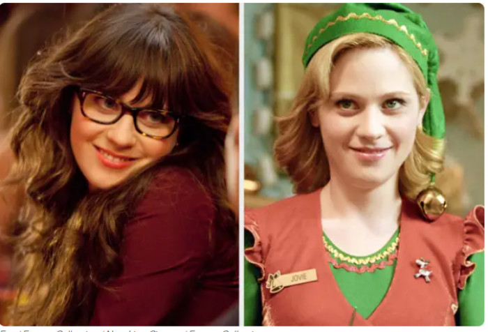 10. Zooey Deschanel - Jessica Day from New Girl and Jovie from Elf