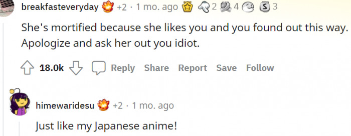 1. She likes you, that's why