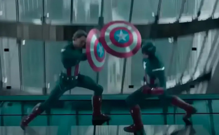 In the scene where Captain America fights another version of himself, he had two stunt doubles: stunt coordinator Sam Hargrave and his brother, Daniel Hargrave.