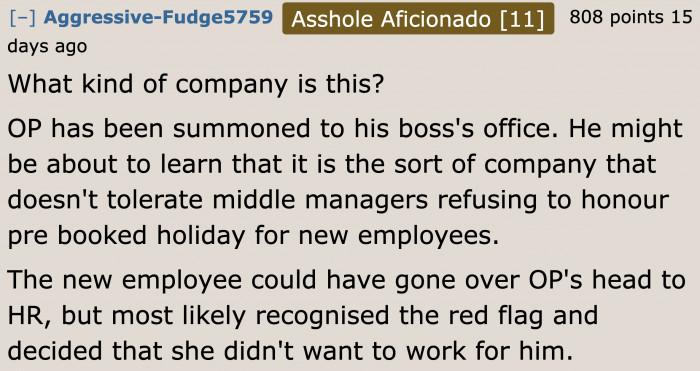 We hope the manager learned his lesson.