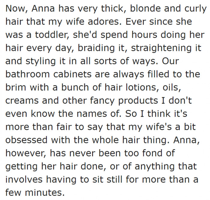 He narrates the extent of his wife's obsession.