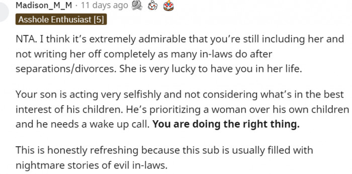 5. She is lucky to have you in her life