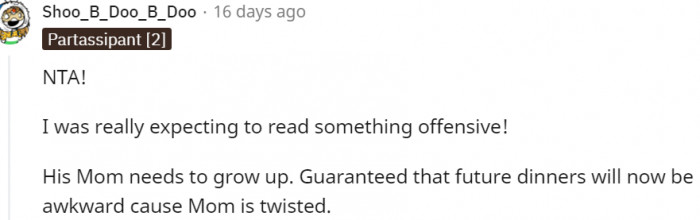 10. The OP's MIL Should Really Grow Up