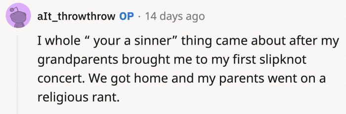 That's their threshold for a sinner?