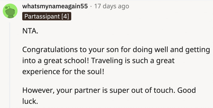 The father and daughter need a quick reality check.