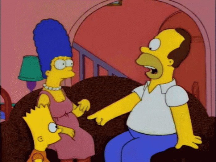 2. In one episode, Homer is seen pulling his hair out after learning that Marge is pregnant with Lisa, yet in another, he appears pleased with the news.