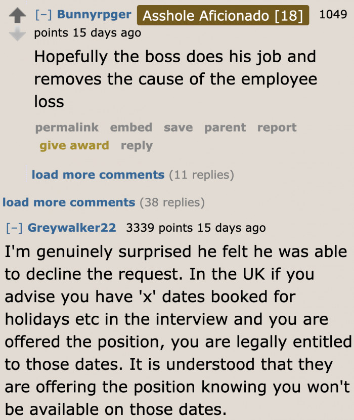 A Redditor thinks that the original poster should be fired.