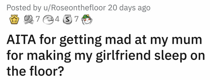 It was too late to drop off Rose at her and OP's house, so they had to stay overnight at the mom's house.