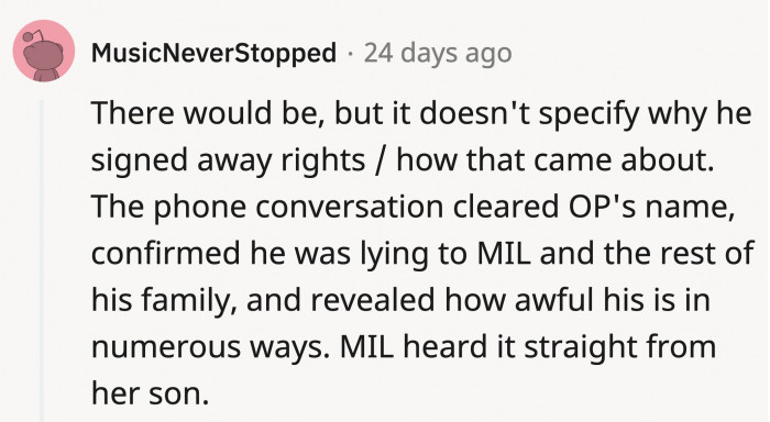 But it wouldn't prove the stance of her ex-husband regarding his kids.