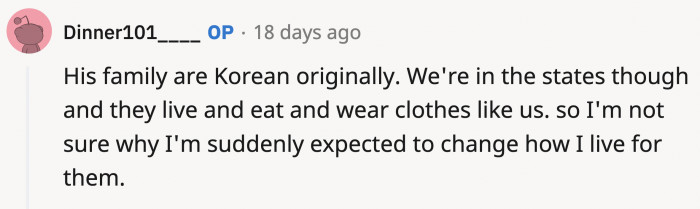 OP's husband is Korean, according to her.