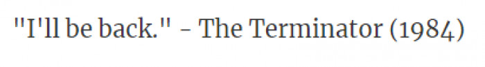 4. From the movie The Terminator in 1984