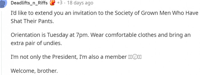 9. The society of grown men