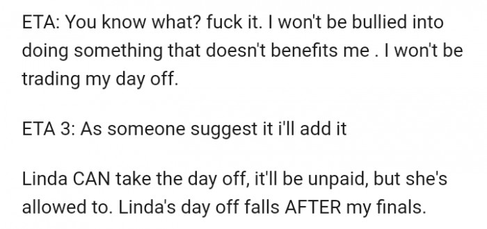 OP's mind is made up!