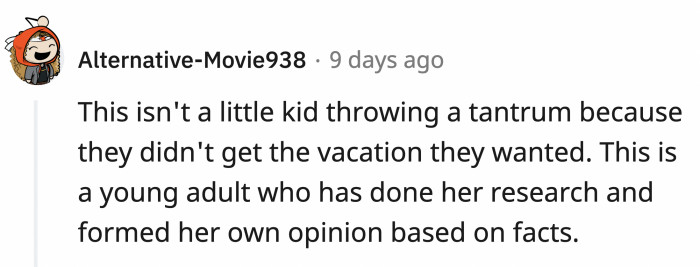 She Didn't Throw a Tantrum by Any Measure; She Actually Made an Informed Choice and Stood by It. It Was OP's Wife Who Was Throwing a Fit.