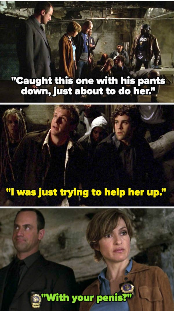 8. Law & Order: Each of Olivia's one-liners: