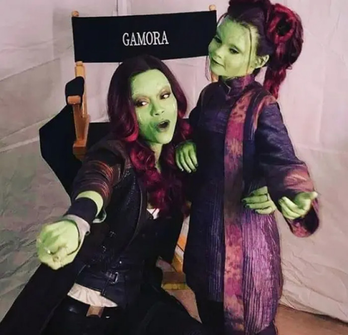 17. Here is Gamora, and Smol Gamora met up