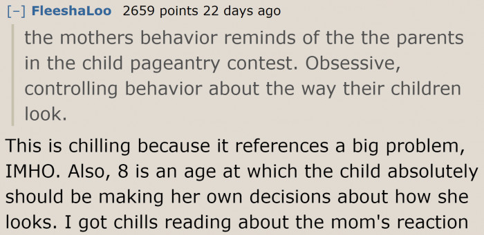 Eight-year-olds are old enough to make decisions about some aspects of their life, and that includes their hairstyle.