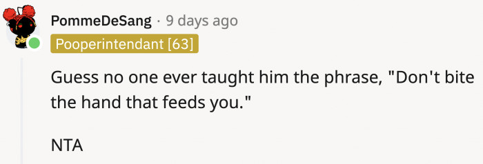 Good luck looking for your next meal, food critic.
