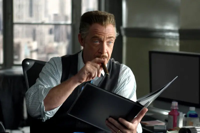 11. J.K. Simmons acting as J. Jonah Jameson in Spider-Man