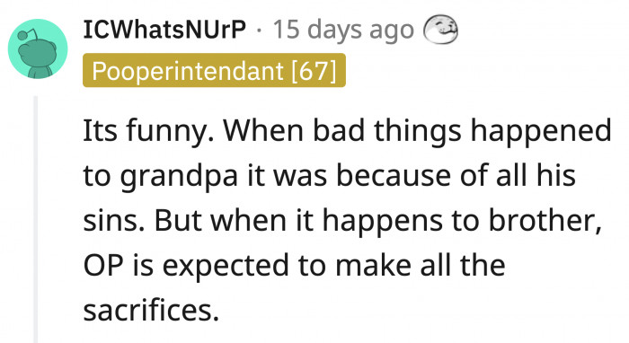 He shouldn't be expected to work hard to get a good life! He deserves it, and OP should just do him this solid favor!