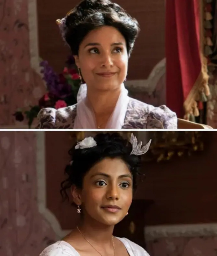 9. Shelley Conn as Mary and Charithra Chandran as Edwina Sharma in Bridgerton