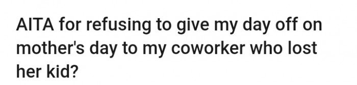 The author decided to make a post under the subreddit, r/AmItheAsshole