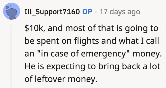 $30K does seem excessive when she was only spending $10K for her own son's tour.