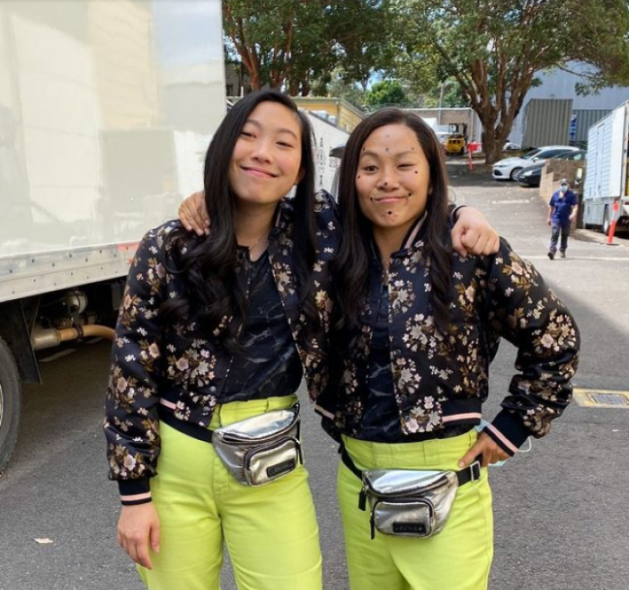 Lee Chesley is her stunt double.