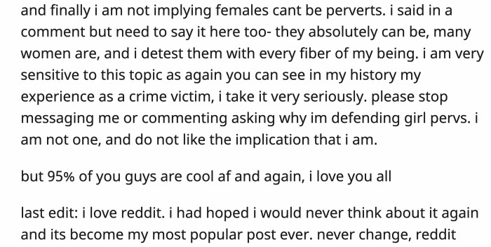 Reddit was the perfect avenue to share this story, and OP knows it.