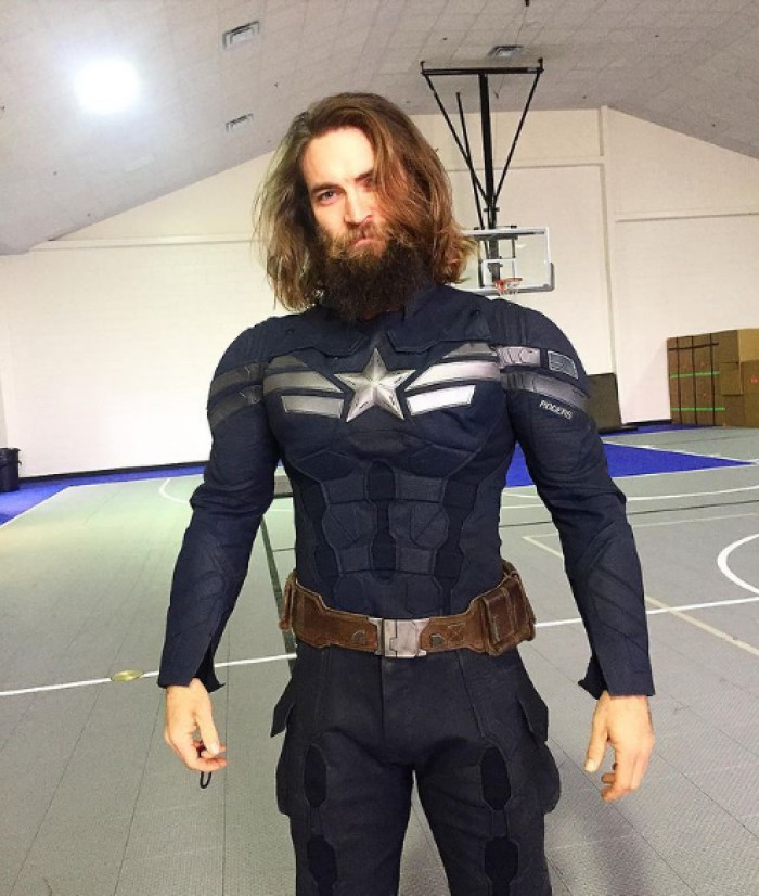 This is Sam, Chris's stunt double in The Avengers and Captain America: The Winter Soldier.