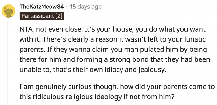 If it wasn't grandpa or grandma who indoctrinated OP's dad, who did?