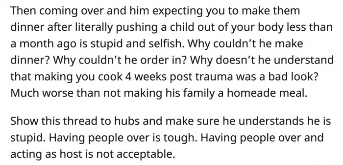 In Chinese culture, new moms are waited on hand and foot so they can recover and focus on their baby.