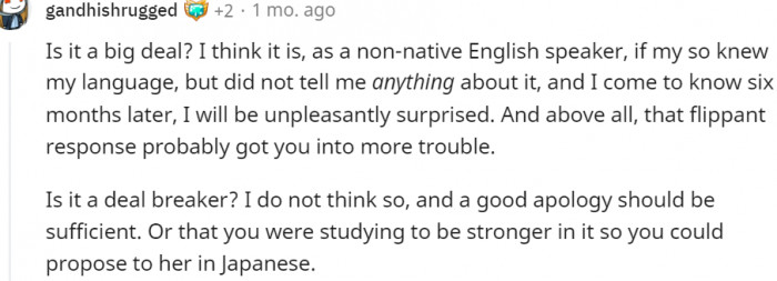 20. A good apology should be sufficient