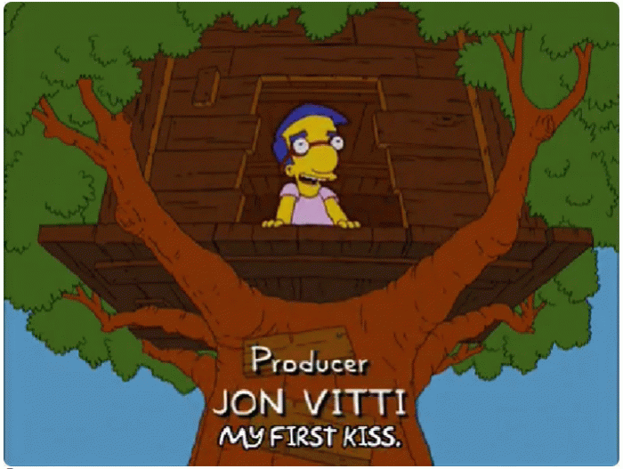 11. Milhouse's first kiss