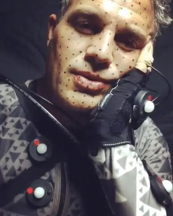 10. Bruce Banner actually had to get CGI dots drawn on his face