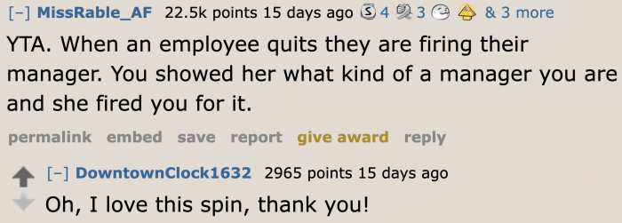 This situation reveals who he is as a manager. Did he realize his mistake?