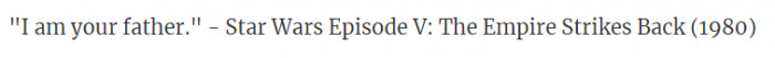 31. From the 1980 movie Star Wars