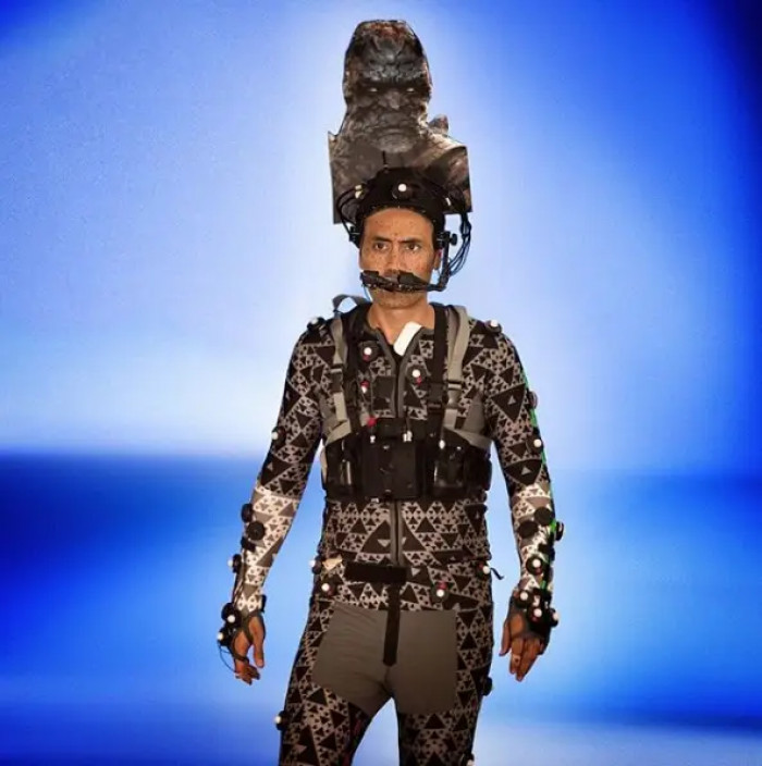 8. What it actually looked like to film Korg's scenes in Thor: Ragnarok